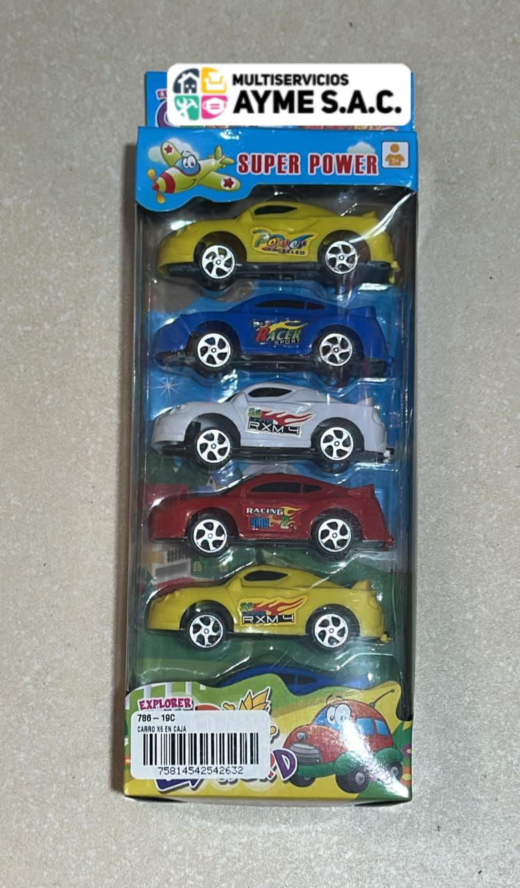 Pack 6 autos
